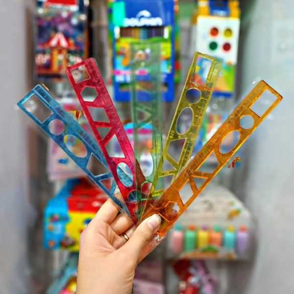خط کش ژله ایی با اشکال هندسی