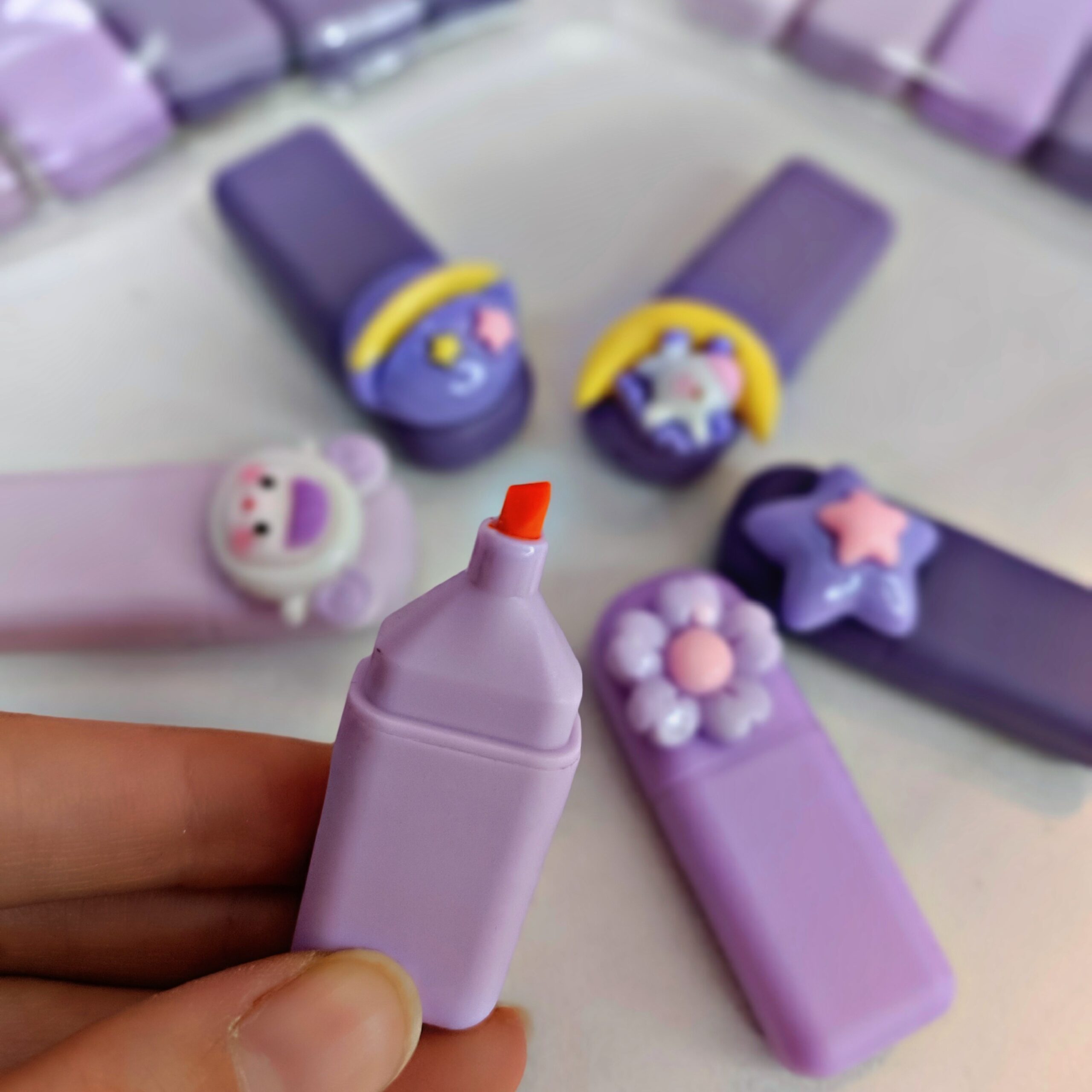 هایلایتر 6 عددی بدنه بنفش