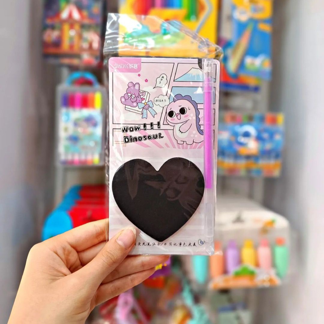 استیک نوت برگه سیاه همراه روان نویس - Image 2