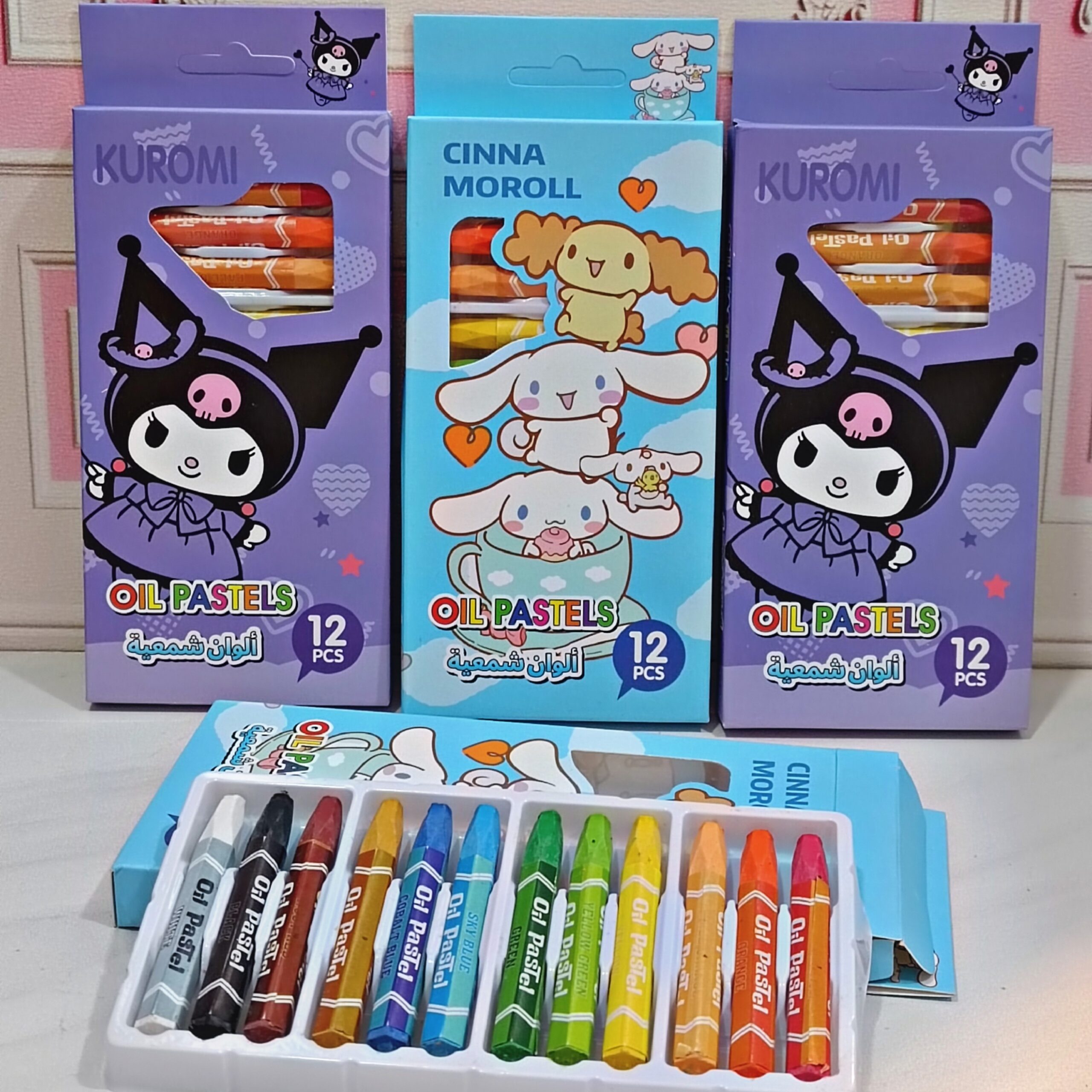 مدادشمعی 12 رنگ کرومی و سینومرول