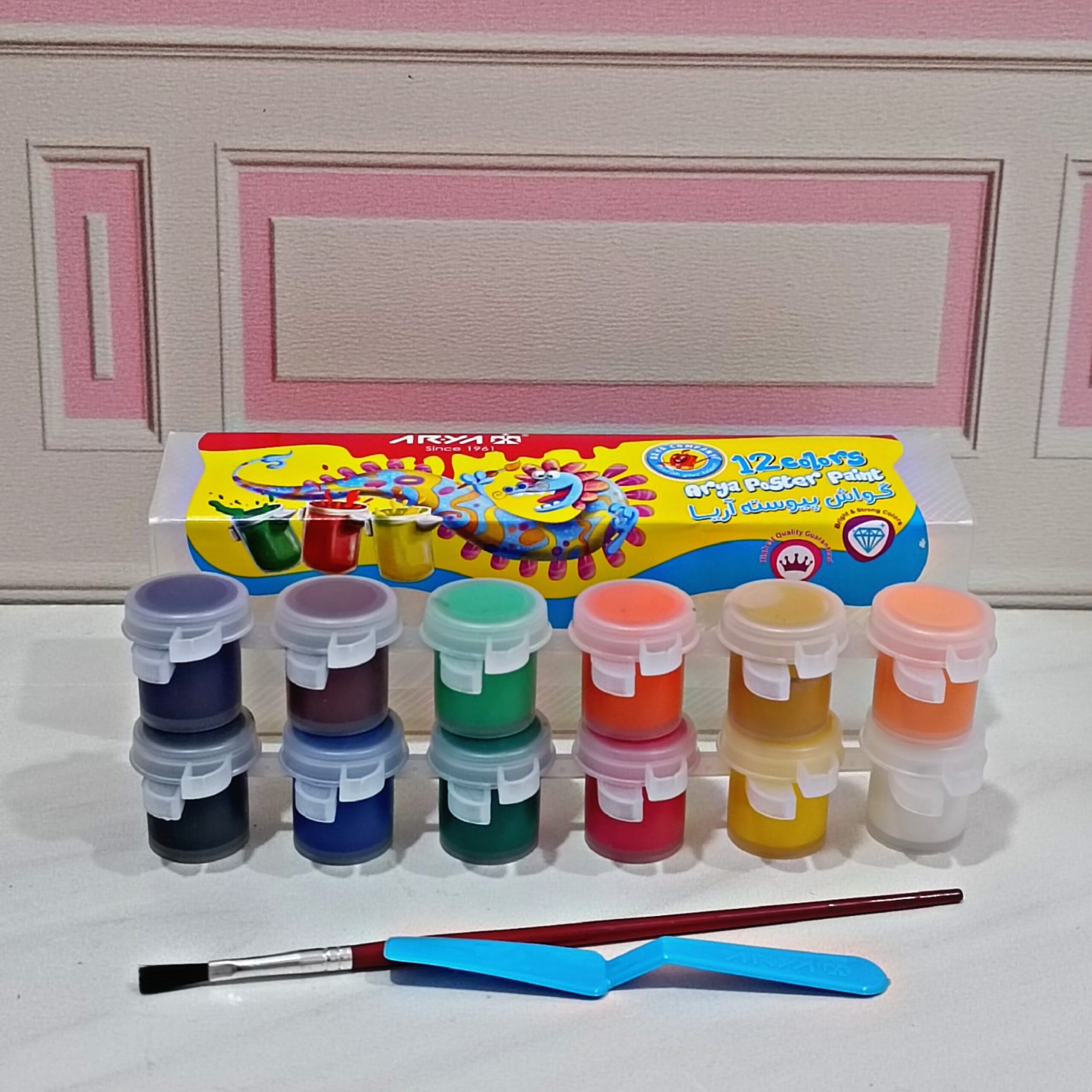 گواش 12 رنگ آریا