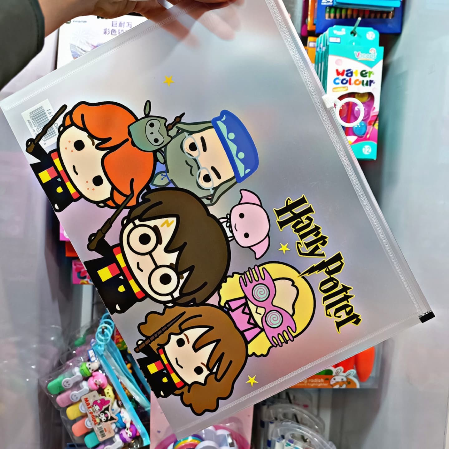 کاور زیپ کیف شفاف A4 هری پاتر - Image 2