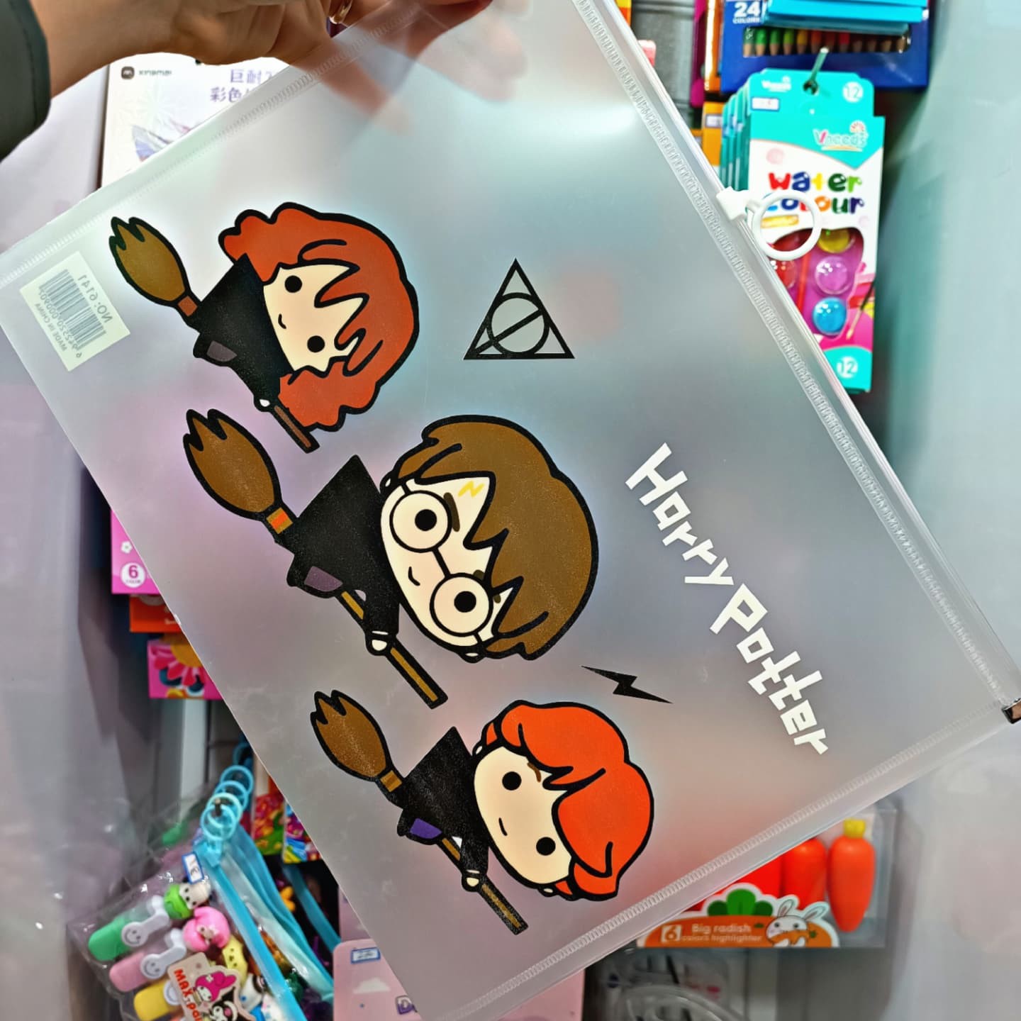 کاور زیپ کیف شفاف A4 هری پاتر - Image 3