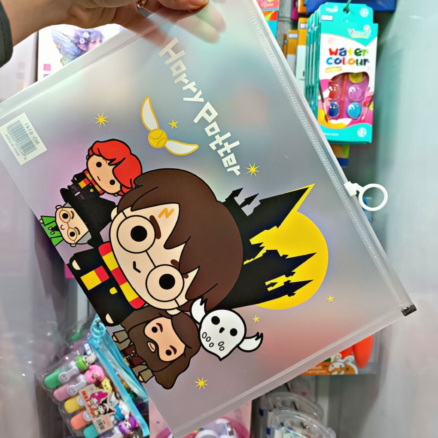 کاور زیپ کیف شفاف A4 هری پاتر - Image 4