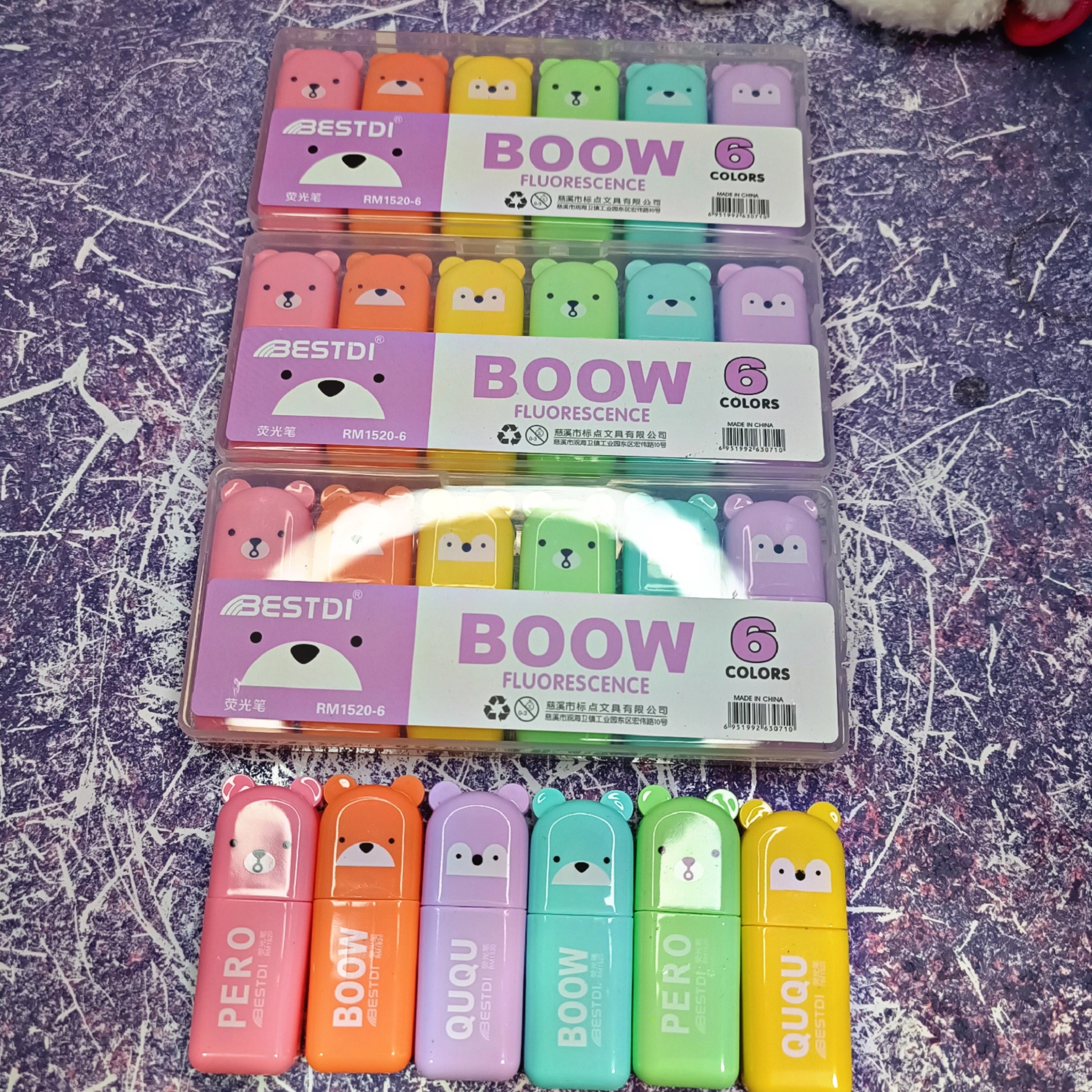 هایلایتر 6 عددی مینی تدی