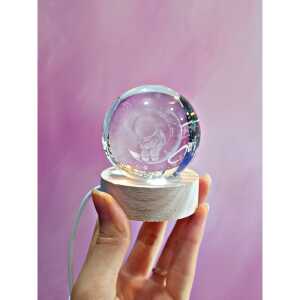 گوی چراغدار پایه چوبی فانتزی