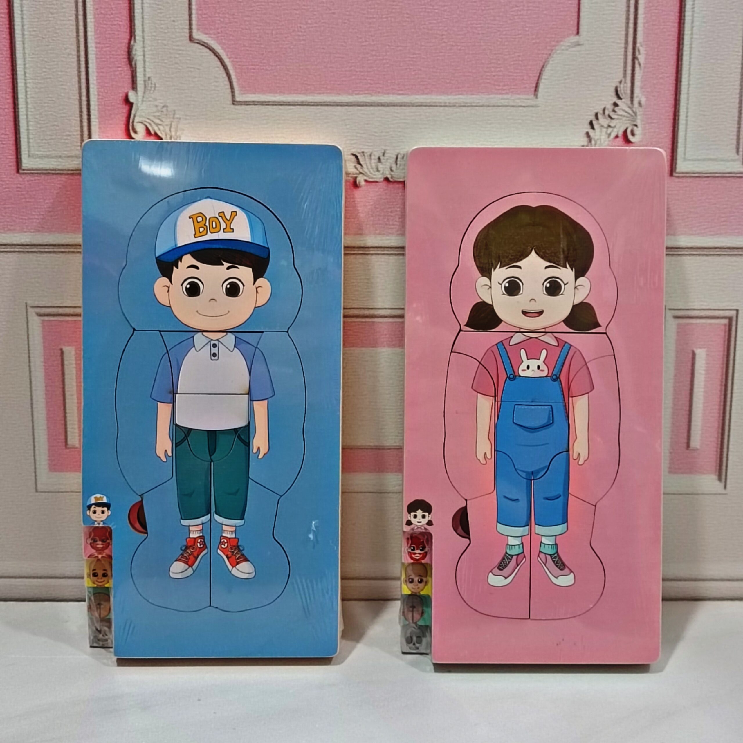 پازل چندلایه تغییر چهره دختر و پسر