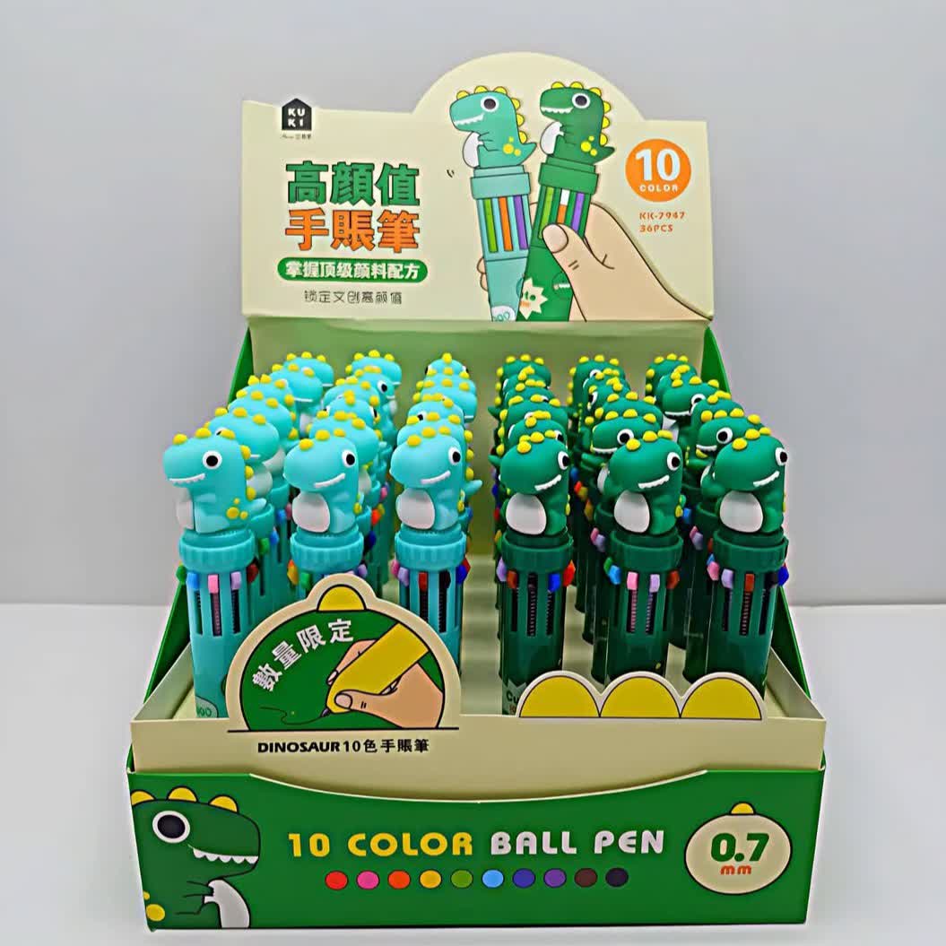 خودکار 10 رنگ دایناسور