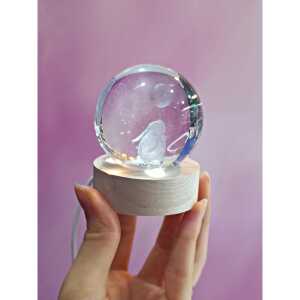 Alternative view of گوی چراغدار پایه چوبی فانتزی