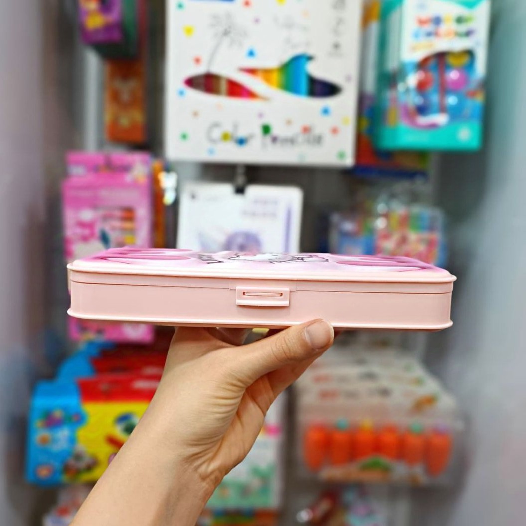 جامدادی دو طبقه سینومرول آبی با اشکال هندسی - Image 4