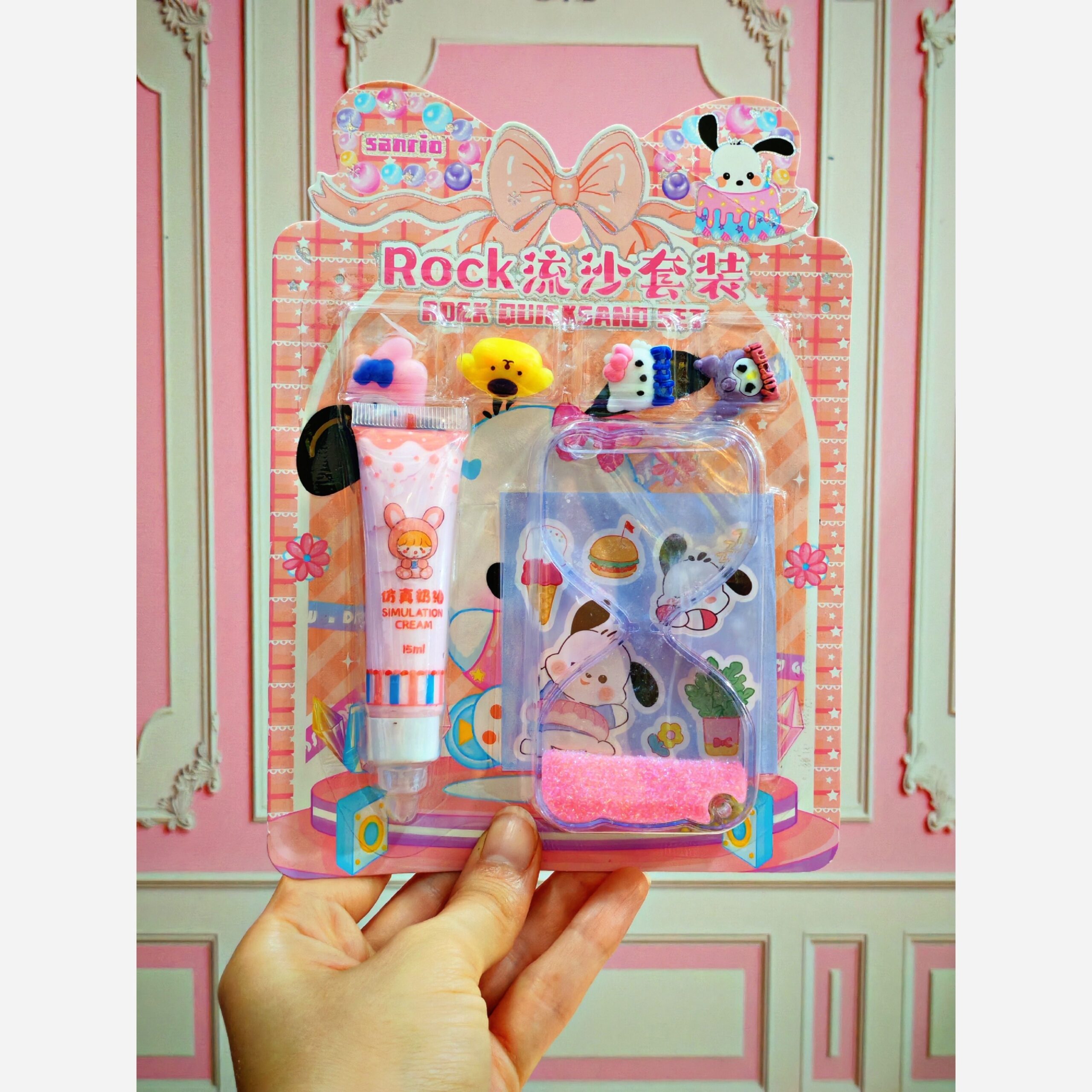 پک کاردستی چسب خامه ایی ساعت شنی - Image 3