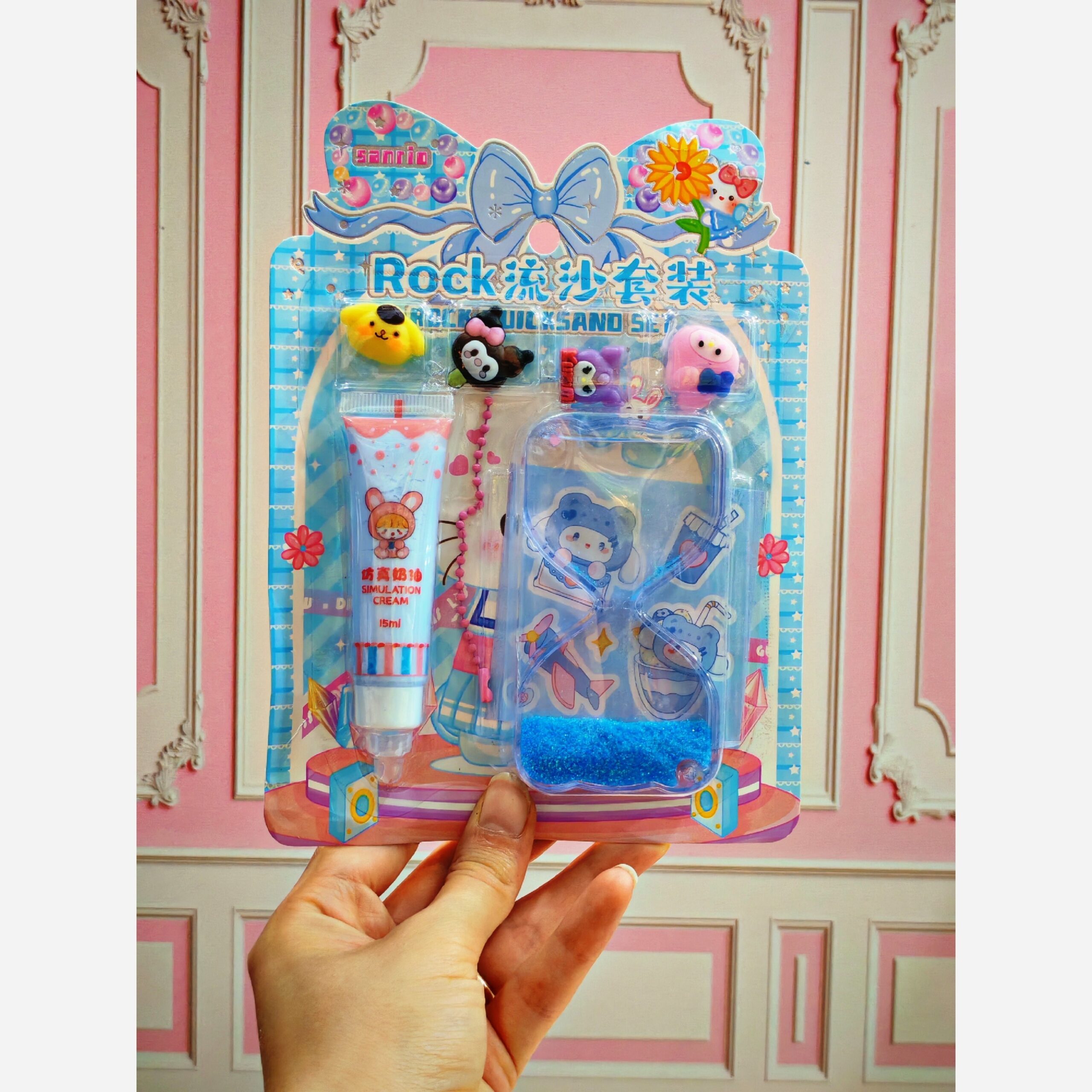 پک کاردستی چسب خامه ایی ساعت شنی - Image 2